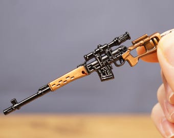 Llavero de rifle SVDS, regalo táctico para jugadores, llavero de rifle de francotirador, llavero de pistola Dragunov en miniatura, equipo militar, relleno para calcetines navideños.