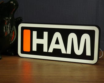 HAM Racing Schreibtischschild LED-Licht Fahrercode-Lampe für Sim-setup Premium Paddock Glow USB Powered Custom Motorsport Display Open Wheel Fan Geschenk