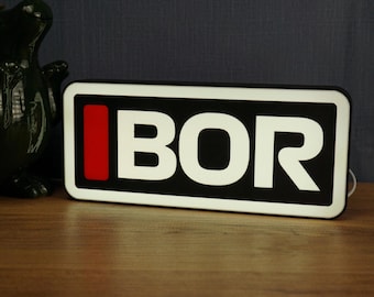 BOR Racing Schreibtischschild LED-Licht Fahrercode-Lampe für Sim-setup Premium Paddock Glow USB-betriebene benutzerdefinierte Motorsport Anzeige offenes Rad Fan Geschenk