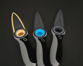 Subnautica Prop réplique couteau Thermoblade Cosplay, affichage d'arme de jeu vidéo grandeur nature, idée cadeau pour joueur, couteau de survie phosphorescent