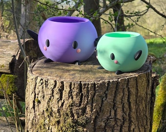Maceta de Junimo de Stardew Valley: Bonita maceta para suculentas, ideal para decorar el escritorio, accesorio kawaii para juegos, regalo acogedor para amantes de las plantas y el estilo cottagecore.