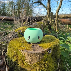 Stardew Valley Junimo Planter: Cute Desk Decor Succulent Pot Kawaii Gaming Setup Accessory Cozy Cottagecore Plant Lover Gift Bundle