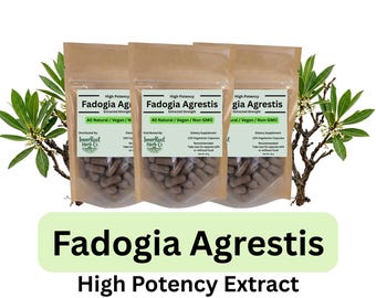 Fadogia Agrestis - Gélules à base de plantes - Extrait puissant 10x - Adaptogène SANS OGM - Supplément à base de plantes