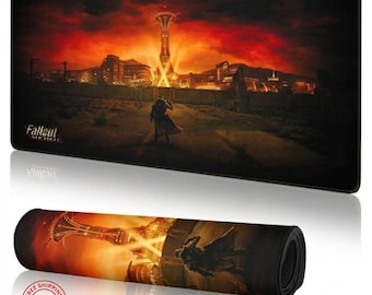 Fallout New Vegas Desk Mat, Post Apocalyptic Gaming Mouse Pad, Retro Gaming Desk Decor, Mojave Wasteland Gift for Gamers