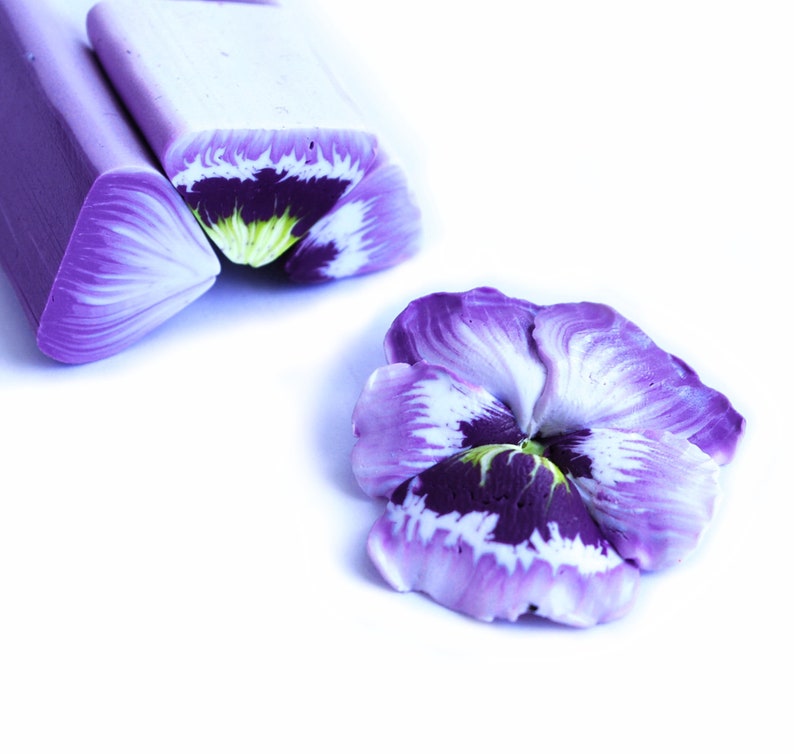 raw clay canes Melifiori flower flower clay cane Unbaked Polymer clay cane