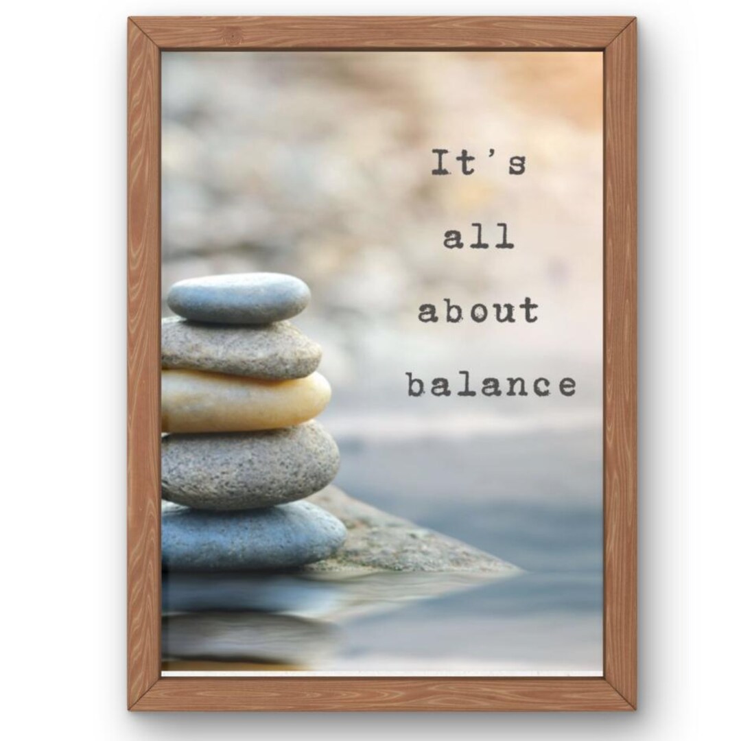 It's All About Balance - Poster Print - Mental Mindset- Motivation ...