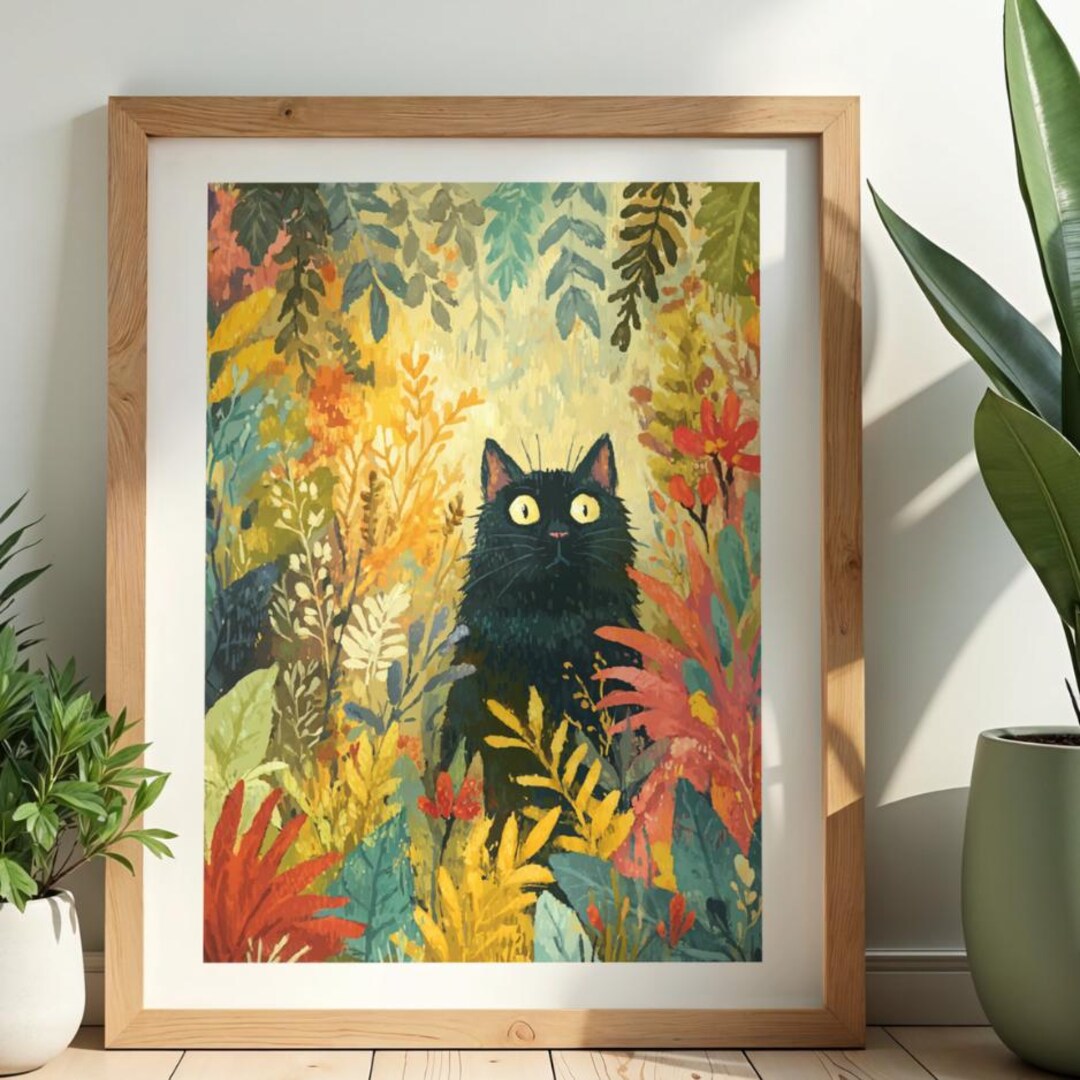 Cat Poster Print - Poster for All Rooms - Retro Poster Cat Print ...