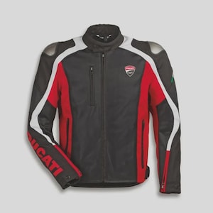 Ducati Corse Summer C4 Men's Jacket | Armored Racing Jacket with Shoulder Sliders