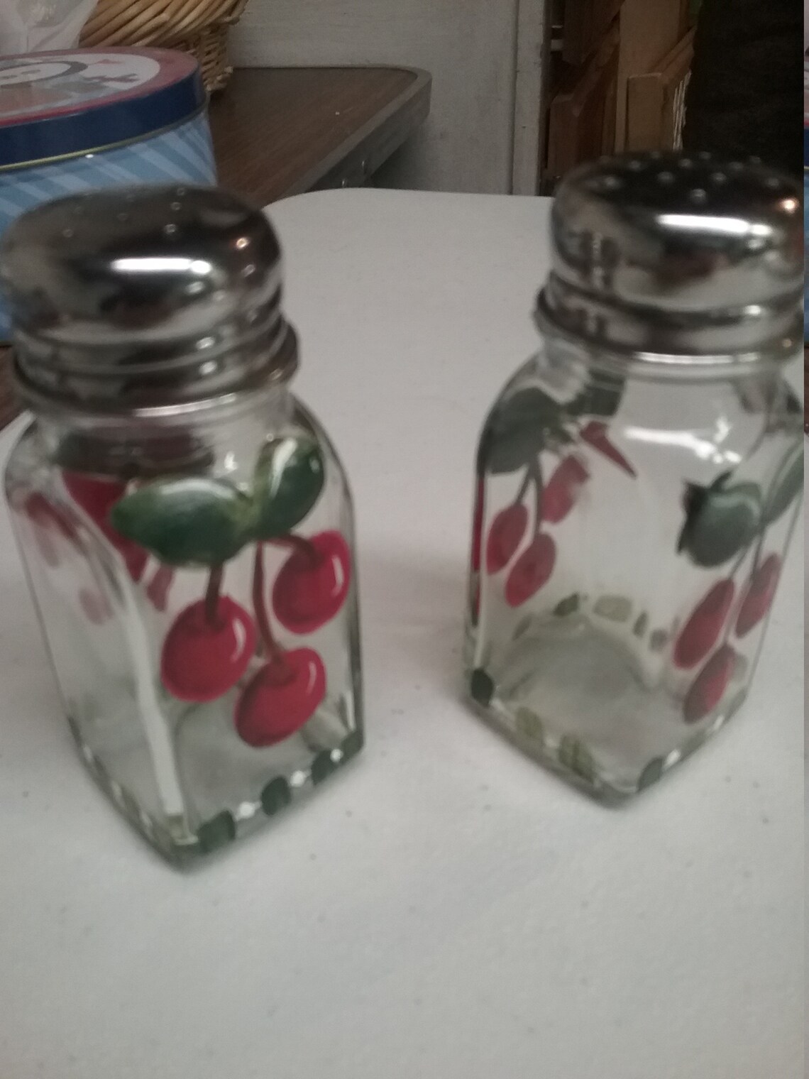 Salt & Pepper Shakers Cherry Etsy