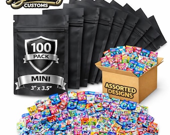Custom Made - 100 Pack Mini (3” x 3.5”) Premium Foil Storage Organizers