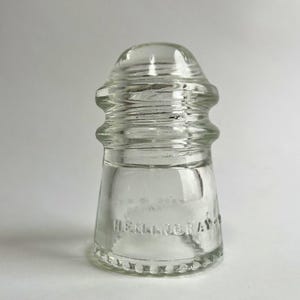 Vintage Electric Pole Insulator Clear Hemingray 9 14-52.
