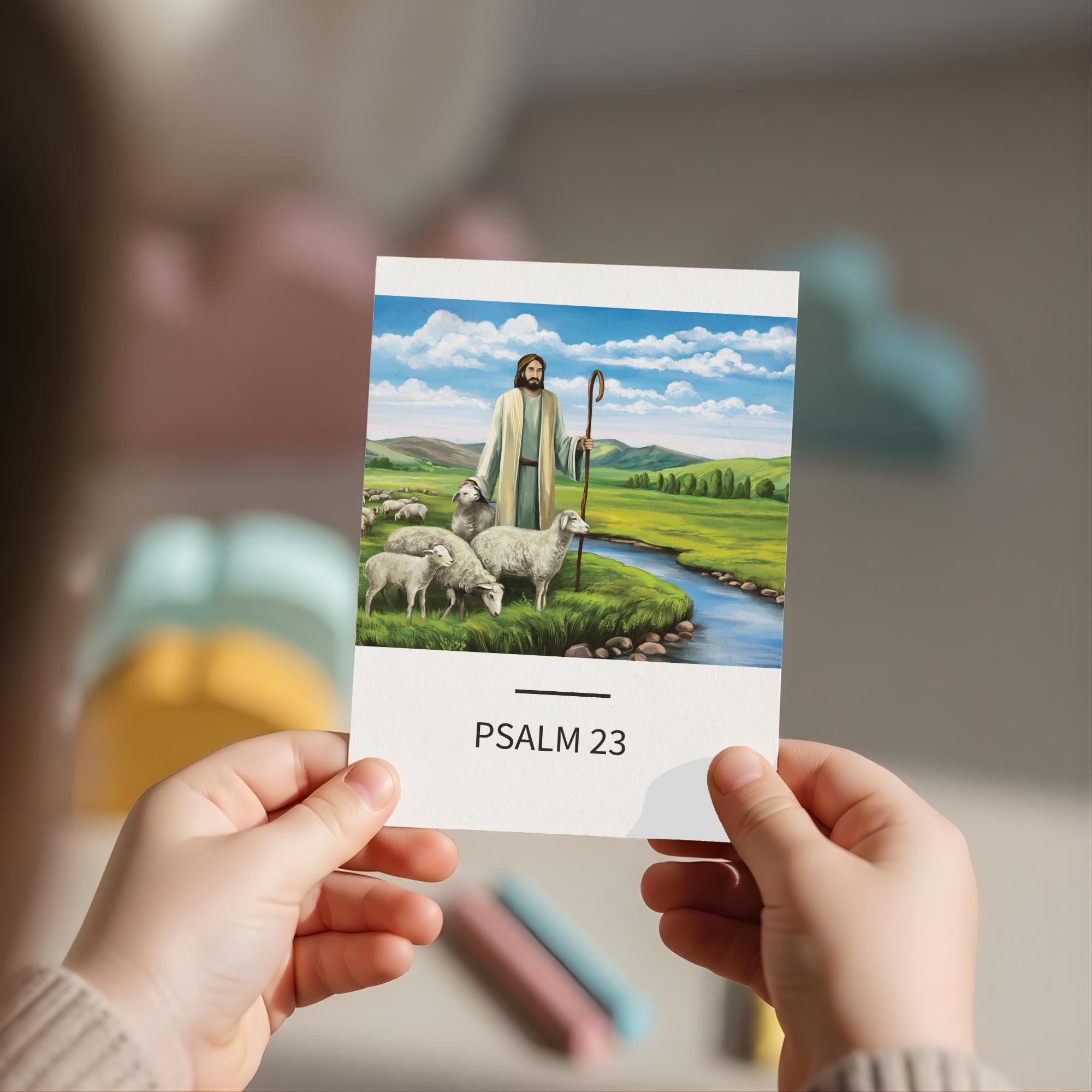 Psalm 23 Bible Memory Cards for Kids. Scripture Memorization Printable ...
