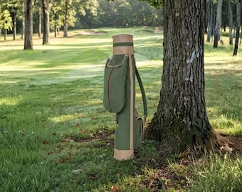 Handmade Canvas Golf Bag Vintage Sunday Carry Lightweight Durable Custom Antique Design Waxed Retro Golfer Gift