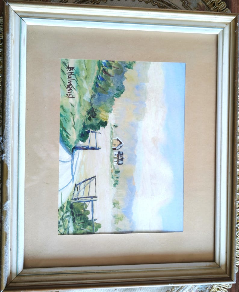 Watercolor Painting of a Rural Landscape - Etsy