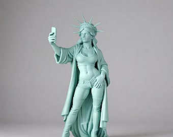 Figura moderna de la Estatua de la Libertad para decoración del hogar y divertida estatua de escritorio.