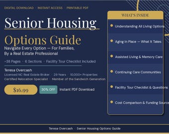 Senior Housing Options Guide for Families – Assisted Living, Nursing Home Comparison (PDF Download)