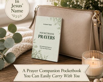 Pocket Prayer Book Woman Prayer Guide Anxiety Calming Devotional Christian Women Mental Health Self Care Daily Faith Morning Evening Peace