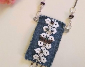 Dragonfly necklace amulet boho necklace good vibes bag bohemian spiritual gift jeans teacher mom mother christmas repurpose pearls romantic