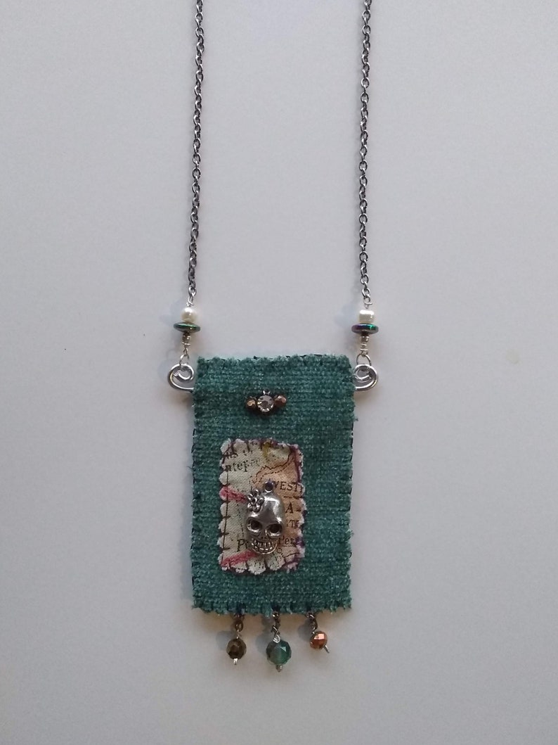 Skull Necklace Amulet Boho Bohemian Bag Spiritual Gift for Her - Etsy