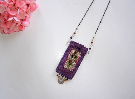 Light bulb neckalce amulet boho necklace nerd tech bohemian bogo gear steampunk gift for her women large necklace girl casual colorful fun