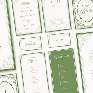 Nikah Wedding Essentials Bundle | Editable Canva Islamic Stationery Set | Monotone Wedding Templates