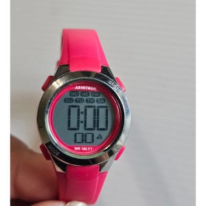 Vintage Armitron Pro Sport Pink Digital Watch Water Resistant 165ft image 3