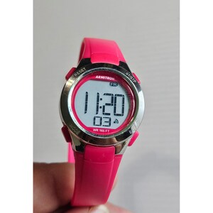 Vintage Armitron Pro Sport Pink Digital Watch Water Resistant 165ft image 2