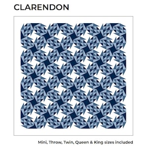 Clarendon modern quilt pattern, modern pattern with a vintage twist!
