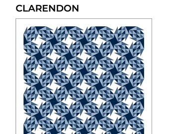 Clarendon modern quilt pattern, modern pattern with a vintage twist!