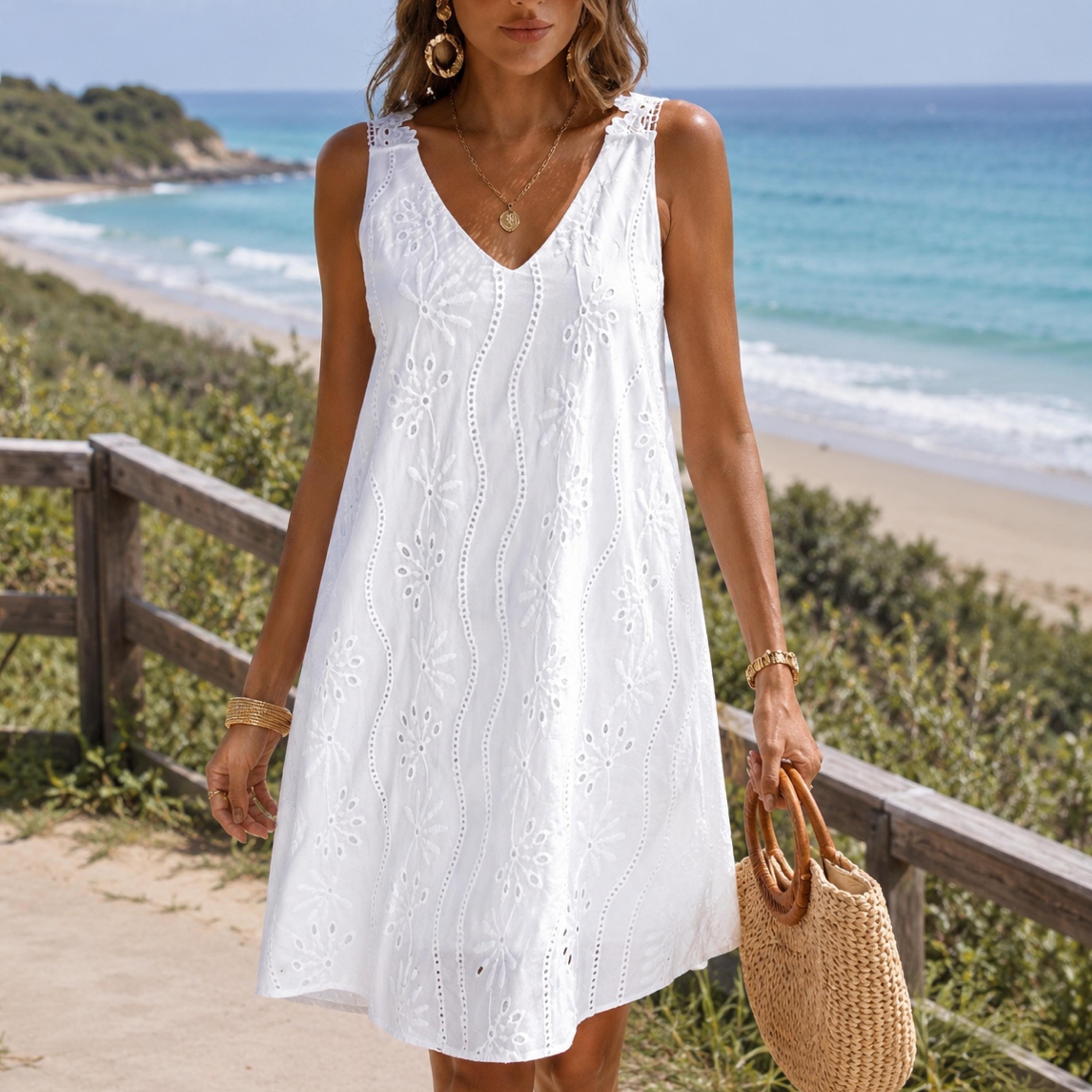 White Eyelet Dresses for Women