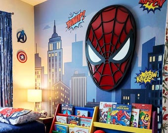 Spider-Man Acrylic Wall Art | 2-Layer Glossy Superhero Room Decor for Kids, Gamers & Comic Fans