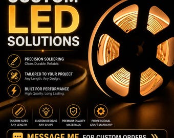 High Density COB LED Strip Kit, 5M, Dot-Free Lighting, 3000K-6000K, 24V (Kit)