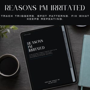 Rastreador de irritabilidad para GoodNotes / Diario de ira / Cuaderno de límites / Planificador digital