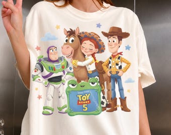 LilyPad Toystory 5 Shirt, Woody Buzz Jessie Rex Bullseye & New Tablet Toy Disneyland T-Shirt, Family You've Got A Friend In Me Shirt