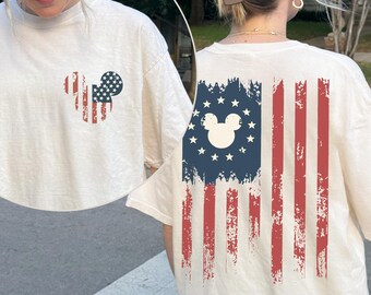 Mickey America Flag Shirt Disneyland 2026 Shirt Disneyworld Trip Disney 250 Celebrates America Disney Trip Shirt USA 250th Anniversary