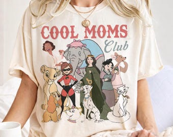Comfort Colors® Retro Disney Cool Mom Clubs Shirt, Funny Mom Outfit, Disney Moms Shirt, Best Mom Ever Tee, Mothers Day Gifts