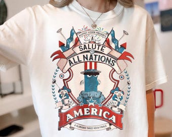 Comfort Colors A Salute To All Nations But Mostly America Shirt, Sam The Eagle Tee, Patriotic Disney World Top, 4th of July Epcot Outfit