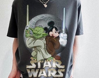 Star Wars Yoda Mickey Shirt | Vintage Disney Star Wars Shirt, Death Star Star Wars, Disneyland Trip Shirt, Mickey Jedi Star Wars