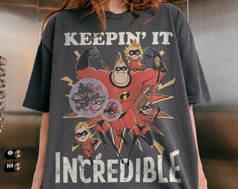 Disney Pixar The Incredibles Keepin It Graphic Shirt, Disney The Incredibles Characters Tee, Disneyland Family Matching Tee, WDW Family Trip