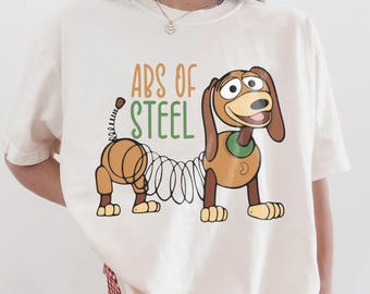 Disney Slinky Dog Shirt, Abs Of Steel Shirt, Dog Lover Family Shirt, Disney Gift Idea Men, Funny Disney Shirt For Men, Disney Trip 2026 Tee