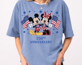 Mickey And Minnie USA 250 Shirt, American Flag Tee, 1776–2026 Shirt for Men & Women, 4th Of July Shirt, 250th America Anniversary tee
