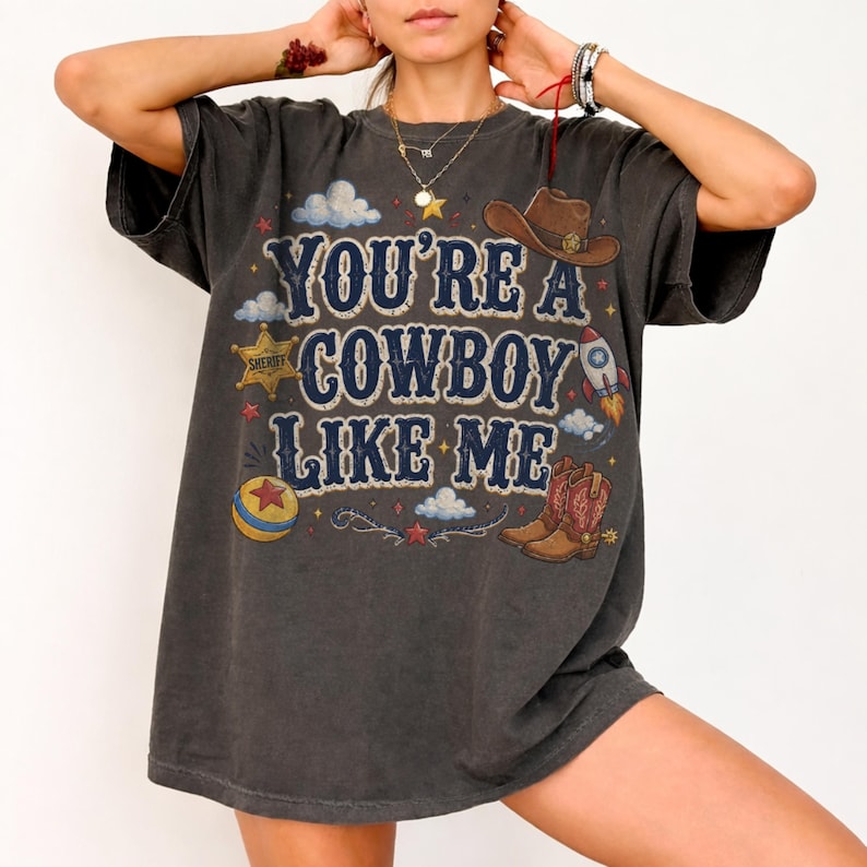 Vintage Tay Story Shirt, You're A Cowboy Like Me Shirt, Toy Story 5 Shirt, WDW Disneyland Family Vacation Trip Tee, Disney Pixar Fest Shirt image 2
