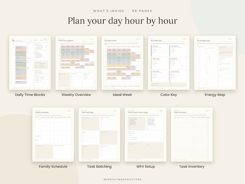 Time Blocking Planner, Hourly Daily Planner, Work From Home Planner ...