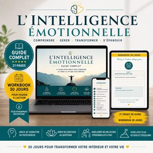 Ebook sull'intelligenza emotiva | Guida completa + quaderno di esercizi di 30 giorni | PDF di sviluppo personale | Autocontrollo e guarigione emotiva