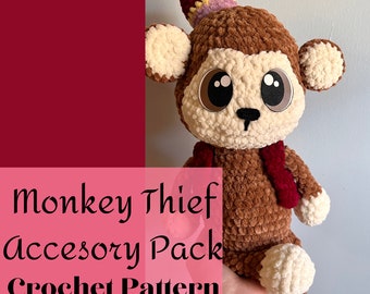 Monkey Thief Accessory Pack Crochet Pattern - Monkey Pattern NOT included