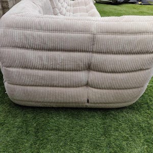 Ligne Roset Togo soffa beige manchester – hörnsektion och 3-sits, modulär 50-talsmodern bild 5