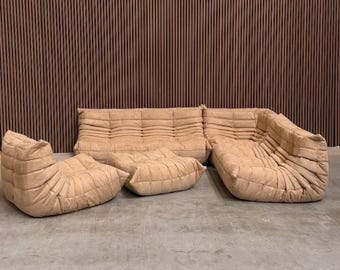 Ligne Roset Togo Sofa Beige Alcantara – 1-Seater, 2-Seater, 3-Seater Corner, Ottoman