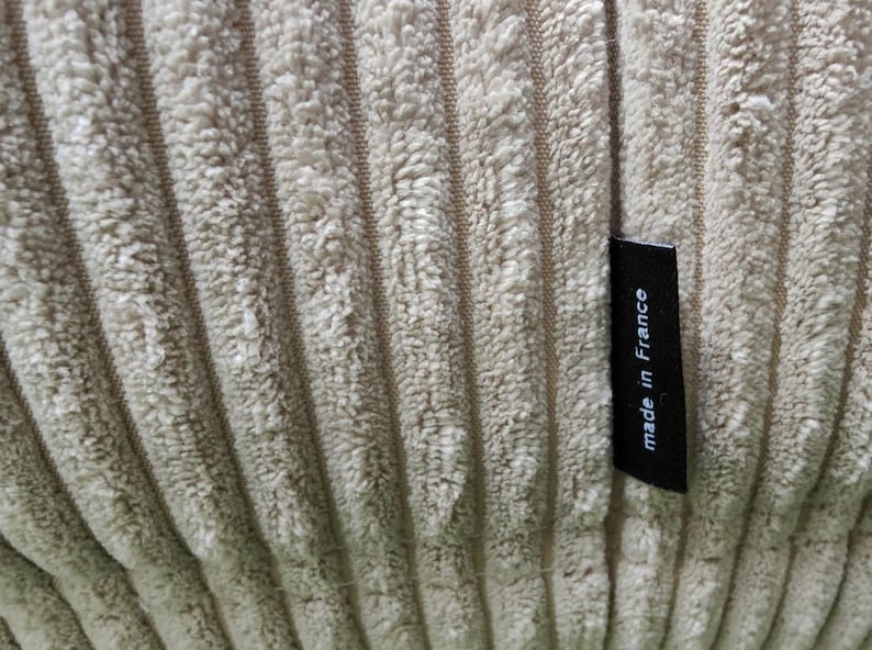 Ligne Roset Togo soffa beige manchester – hörnsektion och 3-sits, modulär 50-talsmodern bild 7