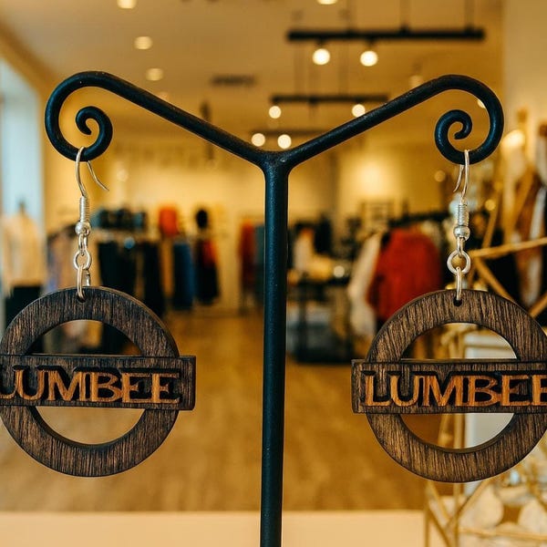 Lumbee Wood Earrings, Lumbee Tribe, Laser Engraved, Indigenous Earrings, Natural Jewelry, Ceremony Unity Idea, Native Made Jewelry, Dangle
