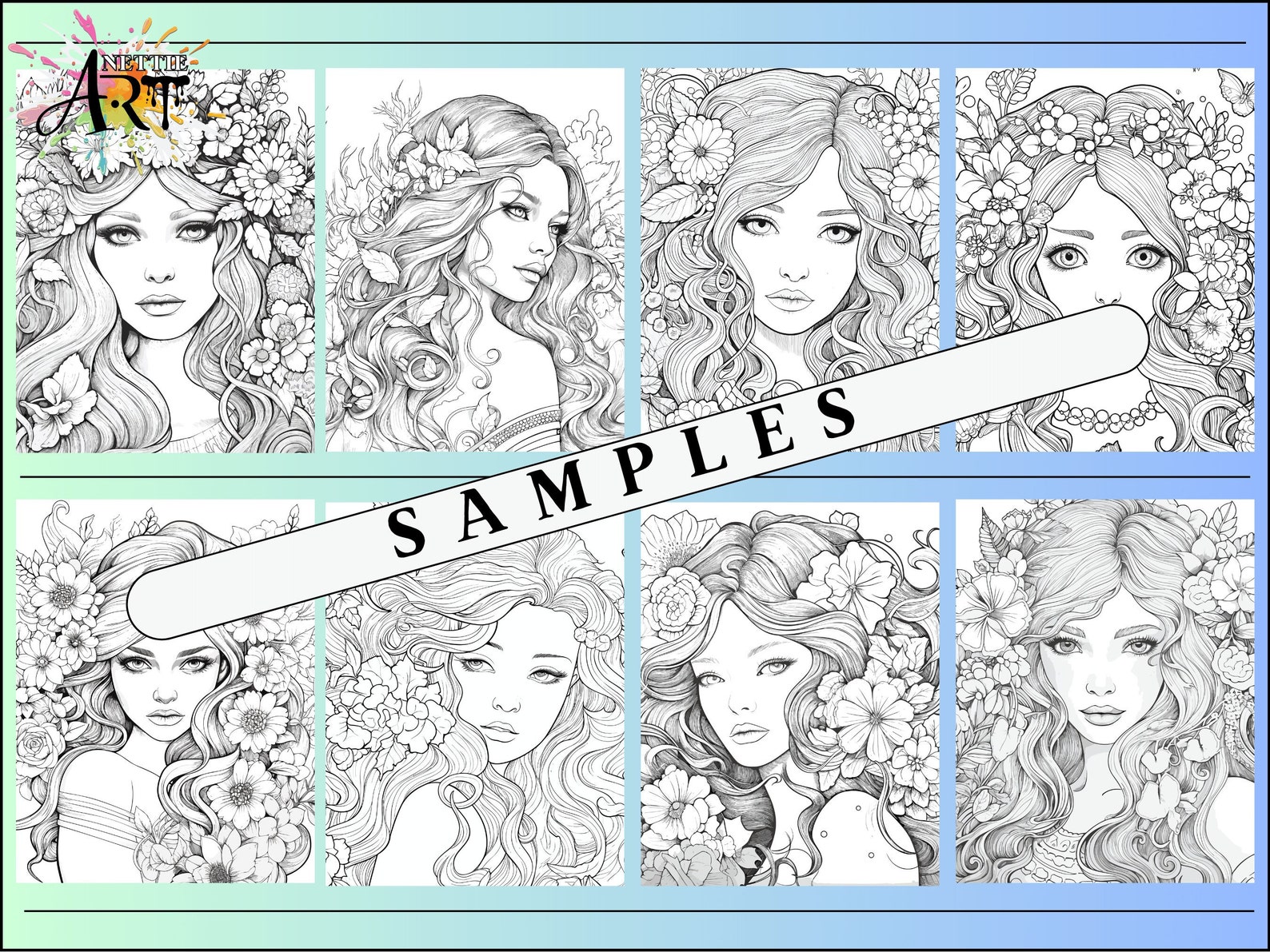 Flower Girl Coloring Page Printable Digital Kid Coloring Etsy